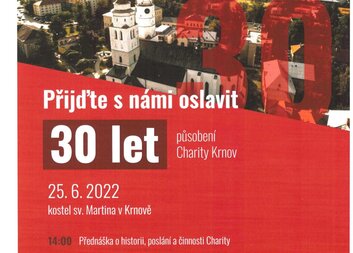 Charita Krnov slaví 30 let, oslavte to společně s námi