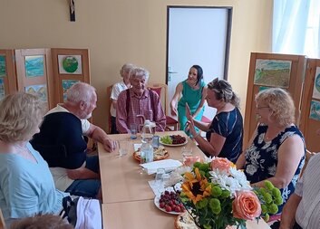 Vernisáž obrazů uživatele pečovatelské služby